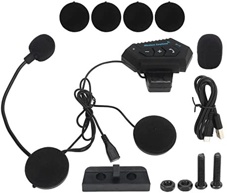 BT 12 Helmet Earphones Stereo Motorcycle Earphone Systems Multifunctional Hands Calling Motorcycle Headset for Cycling Driving