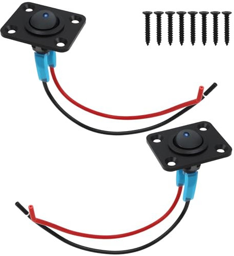 2Pcs Rocker Toggle Switch Panel, Campervan Switch Panel, 12V 20A SPST Blue & Red LED ON Off Rocker Toggle Switches for Car Boat RV Campervan
