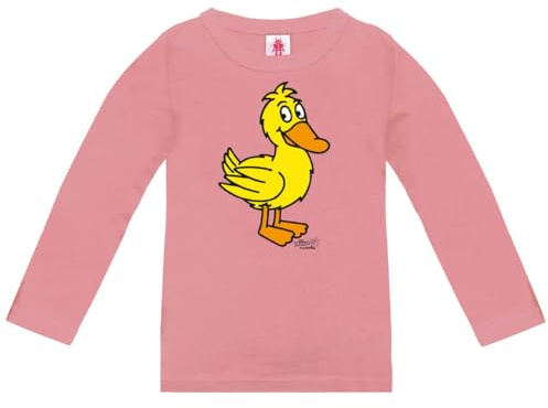 Logoshirt® Die Sendung mit der Maus Langarmshirt Kinder | Original Gelbe-Ente-Motiv, lustiges Cartoon-Longsleeve für Mädchen und Jungen, 100% Baumwolle, ideal für Maus-Fans