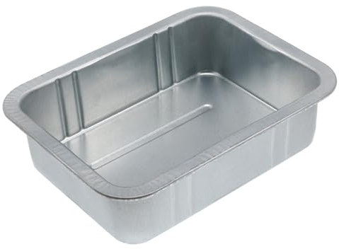 Amosfun 5l Steel Oil Drain Pan Waste Engine Oil Collector Sturdy Drip Tray Fluid Tool for Car Maintenance Garage Repair Silver Small Size