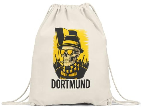 Hey!Print Dortmund Turnbeutel Geschenkidee Fanartikel Fußball Supporter Schwarz Gelb