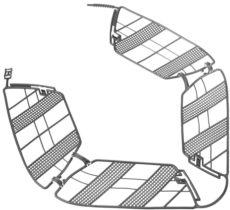 BATHVEVE Fahrrad Rücksitzschutz Netz aus Robustem Kunststoff Kompatibel Wetterbeständiger Fahrrad Hinterrad Schutz Leichtes Unauffälliges Schutzgitter für Sichere Fahrt