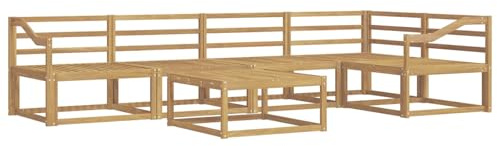 vidaXL Outdoor-Sofagarnitur 6 pcs Weiß 79 x 79 x 37 cm, Modernes Gartenmöbelset, wetterfestes Sofa, schicke Sitzgruppe, langlebige Liege fürs Poolside