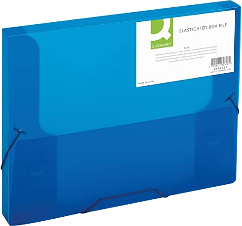 Q-Connect KF02307 Heftmappen und Sammelmappen Heftbox A4 transluzent blau