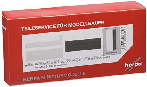 herpa 082327 082327-Abdeckung für Plattform mit Grundplatte 7,45 m Inhalt 2 Stück, S