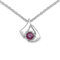 Schmuck-Schmidt-Collier/Kette Anhänger mit Rubin-925 Silber-Rhodiniert