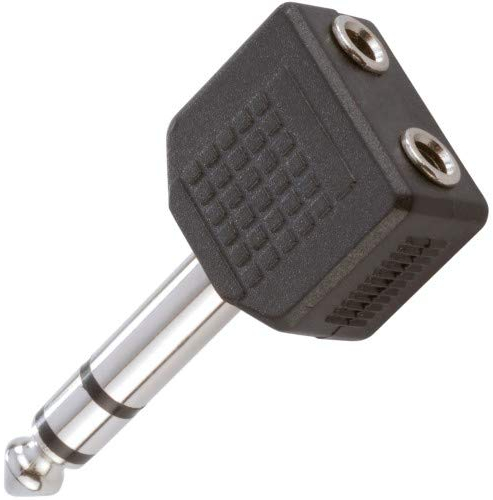 Adam Hall Y-Adapter 2 x 3,5mm Klinke stereo / 6,3mm Klinke stereo