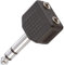 Adam Hall Y-Adapter 2 x 3,5mm Klinke stereo / 6,3mm Klinke stereo
