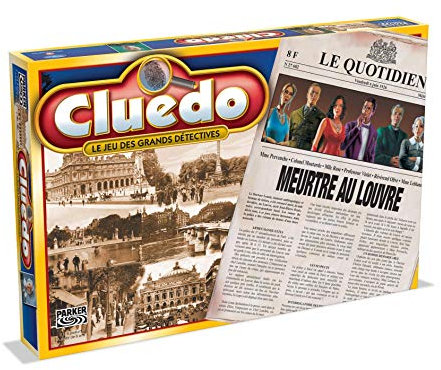 Winning Moves Cluedo Luvre - Jeu de société Famille pour 2 à 6 Joueurs - Jeu De Plateau 8+ Ans - Jeux De Logique - Cluedo Francais