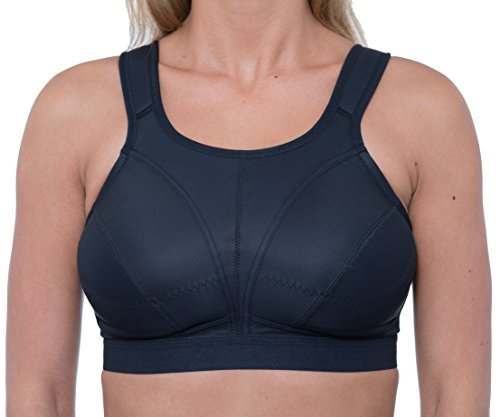 Womens High Impact Sports Bra Non Wired Plus Size Sports Bra Large Bosom Bra 40J Black
