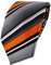 TigerTie Designer Krawatte in orange silber grau weiss gestreift - Tie Binder