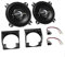 LSP-Set: JVC - CS-J420X - 210Watt / 21Watt RMS 2-Wege Koaxial - Lautsprecher-Paar + Lautsprecherkabel und Ringe für Twingo • Einbauort: Armaturenbrett