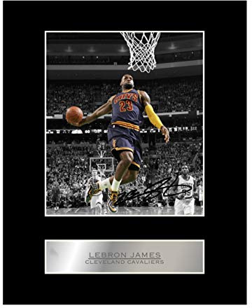 Iconic Pics - Signiertes Foto - Wandbild - Wohnzimmer - LeBron James, Cleveland Cavaliers