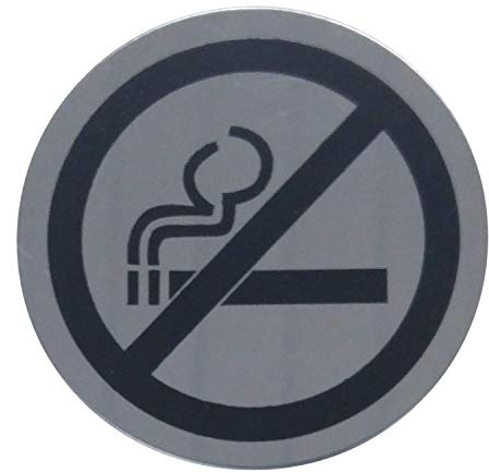 Land-Haus-Shop® 10 Stück Rauchverbot, Edelstahl Tür Schild, Rauchen verboten, Nichtraucher, do not Smoke
