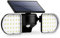OUSFOT Luce Solare LED Esterno Lampada Solare da Parete con Pannello 56 LED Impermeabile Luci Solari Sensore di Movimento Sicurezza Faretti Solari Garage