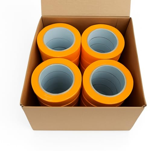WZG 32 Rollen Profi Goldband 30mm x 50m Maler Abdeckband Klebeband, Abdeckklebeband, Rückstandsfrei entfernbar