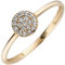 Jobo Damen-Ring aus 8 Karat 333 Gold mit 19 Zirkonia Größe 54