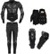 FULUOYIN Protektorenjacke mit Getriebe Langen Hose + Knieprotektoren MTB Protektoren Schutzkleidung für Motorrad Schilaufen Kart Sport