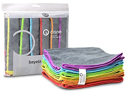 Cisne | Pack 6 bayetas Microfibra | Bayetas Cocina | Bayetas Limpieza | Bayetas Mejor absorción | Bayetas hogar | Bayetas atrapapolvo | Bayetas Polvo casa | Bayetas Bayetas Magic Clean