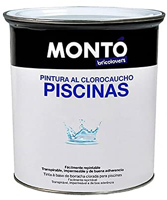 Montó Pintura al Clorocaucho piscinas hormigón Bricolovers/HTM (Azul 12L)