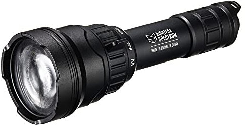 Nightfox Spectrum - Infrarot-Taschenlampe mit drei LEDs - Infrarotstrahler für Nachtsichtgeräte - 5 W LEDs mit 850 und 940 nm Wellenlänge - 13 W LED mit weißem, sichtbarem Licht