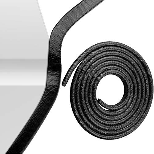 Autotürkantenschutz Schwarz Kein Kleber Universal Fit Gummi Autotürkantenschutz U-Form Autotüreinstiegsschutz Autotürkantenleiste für Limousinen, LKWs, SUV, ATV, Boote(Schwarz, 32FT)