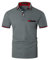 GHYUGR Men's Short Sleeve Polo Shirts Contrasting Colors Collar Golf Rugby Polos,Grey,M