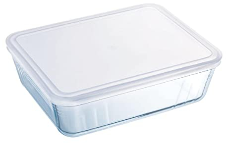 Pyrex® Récipient rectangulaire Boro 22,5 x 17,5 x 6,5 cm -1,5 l Pp - Polypropylène adapté au congélateur, passe au micro-ondes, couvercle fermeture pression avec joint en silicone
