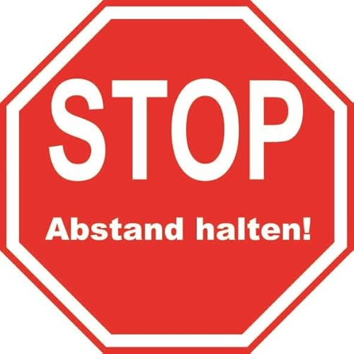 U24 Aufkleber Stopschild Abstand halten 20 x 20 cm Autoaufkleber Sticker