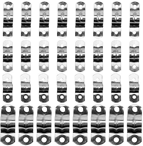 SEWOART 100 Pezzi Fascette Stringitubo in Acciaio Inossidabile Fascetta Stringitubo Anello Di Collegamento Staffa a u Per Conduttura