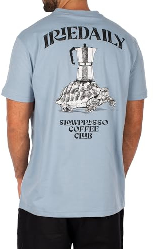 IRIEDAILY Slowpresso Tee, Light Blue, XL
