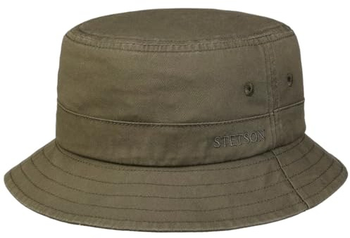 Stetson Organic Cotton Hut mit UV-Schutz Damen Herren 100% Bio-Baumwolle Knitterfrei Nachhaltig Bucket Hat Packable Anglerhut Frühjahr Sommer