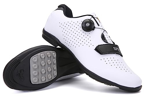 Hixingo Fahrradschuhe Herren Damen, Rennrad Und Mountainbike Schuhe Mit Gummisohle, Atmungsaktive Sneaker, rutschfeste No-Lock Fahrradschuhe MTB Schuhe