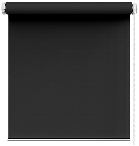 Dachfenster Verdunkelungsrollo 85 x 50 cm Ohne Bohren verdunkelnd, Thermorollo Fensterrollo Rollos, Seitenzugrollo Verdunkelung für Fenster, für Alle Türen und Fenster, Schwarz
