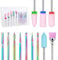 BELICOO 12 Stück Keramik Nagelfräser Bits Professioneller Nagelfräser 3/32 Inches Wolframcarbid Steel Diamanten cuticle Nagel Drill Tool Home Nagelstudio