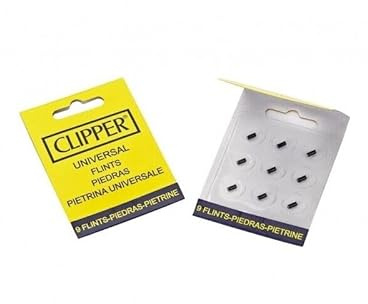 Clipper Universal Flints - Pack of 2, 9 Flints per Packet - Reliable Ignition for Lighters and More!