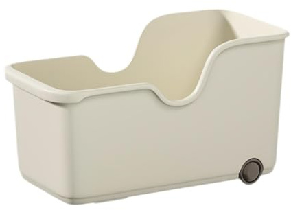 MagiDeal Storage Container for Kitchen Organization with Rolling Wheels Sundries Cosmetic Organizer Storage Box for under Sink Garage, L
