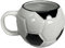 Taza de cerámica con forma de balón de fútbol, divertida taza de café, taza deportiva para decoración de escritorio, taza de cerámica, taza de fútbol, gran capacidad para café, té, leche, agua y jugo