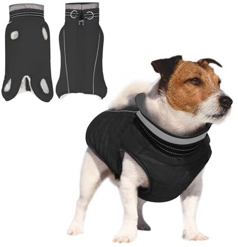 JULY'S SONG Hundejacke Fleece gefüttert Hundemantel Ärmellose Baumwolle Mit Brustgurt Gurt Reflektierende Streifen Design Warme Hunde Bekleidung für Winter Herbst