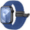 Oielai Geflochten Armband Kompatibel mit Apple Watch Armband 46mm 44mm 45mm 42mm 49mm, Elastisch Nylon Armbänder mit Magnet Verschluss für iWatch Series 10 9 8 7 SE Ultra 6 5 4 3 2 1, Blau