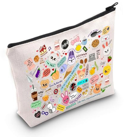 MYSOMY K-POP Make-up-Tasche für Jungen, K-Pop-Fans, Geschenk, Stay Fandom, Kosmetiktasche, K-Drama Musi, Stray K Bag, Modern