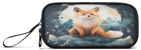 Linnyio Aquarell Niedlichen Tier Fuchs Federmäppchen,Federmäppchen,Federtasche,für Schüler Mädchen Jungen