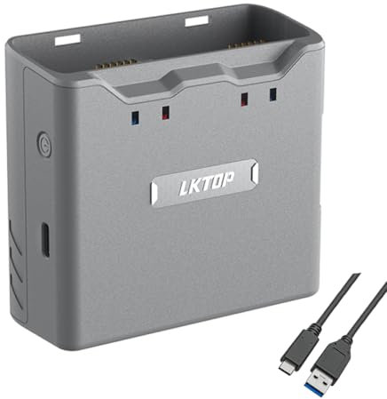 Mini 2/Mini 4K Battery Charger, Two Way Charging Hub Drone Batteries Charger for DJI Mini 4K/Mini 2/Mini 1, Charge Two Batteries in Sequence, Drone Accessories (Gray)