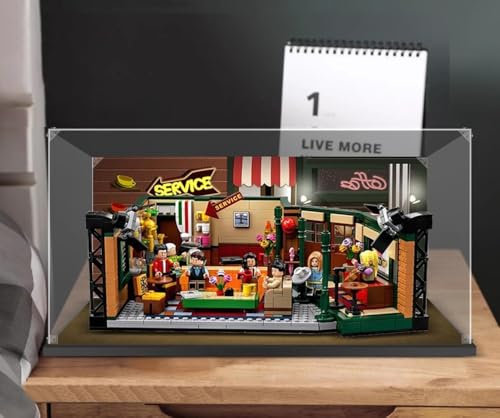 Caikbms Vitrine Acryl Kompatibel Mit Le-go Friends Central Perk 21319, Staubdichte, Transparente, Klare Modellbox (Ohne Le-go Set) B