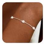 Aidenn Armband Damen Silber mit Cubic Zirkonia Blumen 925 Silber Bracelet für Mädchen,Goldene/Silver Stapelbare Armbander Handmade Schmuck Geschenk