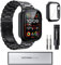 Compatibile con cinturini Apple Watch da 49mm, 45mm, 46mm, 44mm, 42mm, 41mm, 40mm, 38mm Cinturini in metallo per iWatch con custodia per Apple Watch10 9 8 7 6 5 4 3 2 1 (Nero, 40mm)