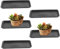 Veesper Soucoupe en Plante en Plastique de 5 PCS, Plateaux de Plantes rectangulaires pour Pots, Plateaux d'égouttement des Plantes à l'épreuve des fuites