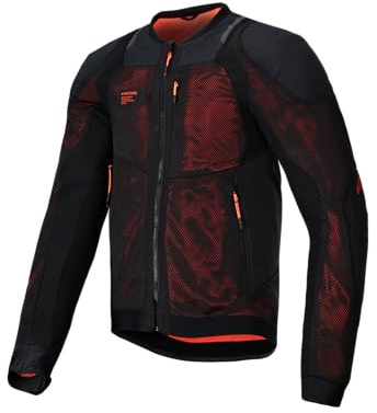 Alpinestars Troop-Air Pro Protektorenjacke, schwarz/neon-rot, XL