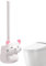 Toilet Bowl Brush Holder - Cute Cat Design, Wall Mounted Toilet Brush Long Handle | Soft Bristle Sanitary Brush, No Dead Angle Cleaning Wand, For Bathroom Modern Home esental Hygienic Wash
