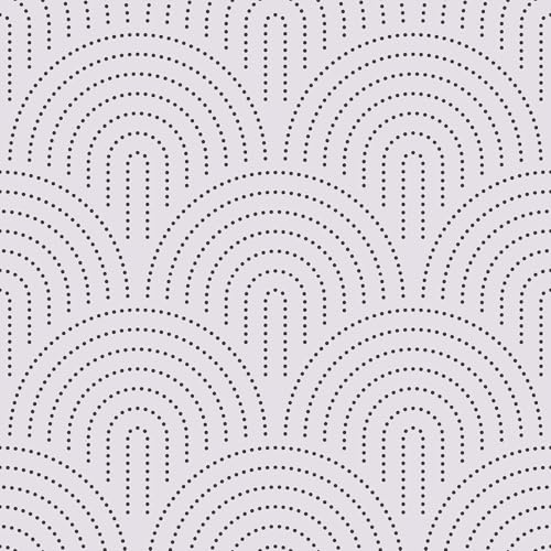 CRE8TIVE Geometrische Tapete Weiß Klebefolie Möbel Punkten Fächerförmig Folie für Möbel 30.5 x 300cm Tapete Schlafzimmer Badezimmer Wasserfest Folie Arbeitsplatte Küche Wohnzimmer Kinderzimmer Schrank